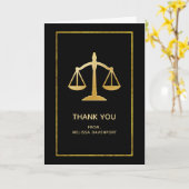 Carte Scales d'or du droit de la justice Thème Merci (Fleur jaune)