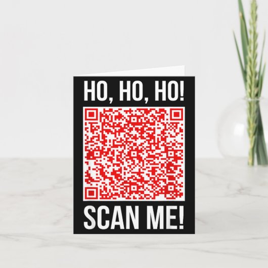 Carte Scan Me! Qr Scan Me Joke Funny Santa Merry Christm (Devant)