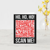 Carte Scan Me! Qr Scan Me Joke Funny Santa Merry Christm (Fleur jaune)