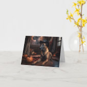 Carte Scandale d'Halloween Citrouille (Fleur jaune)