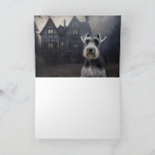 Carte Scandale d'Halloween Schnauzer Miniature (Intérieur)