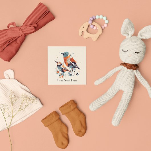 Carte Scandi Aviary Duet, personnalisé