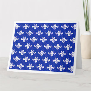 Carte SCANDIA BLUE KNIT Big Greeting Card / Horizontal