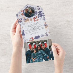 Carte scandinave de Noël personnalisée