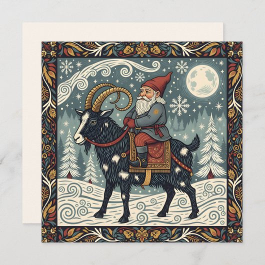 Carte Scandinavian Folklore Tomte  (Devant / Derrière)