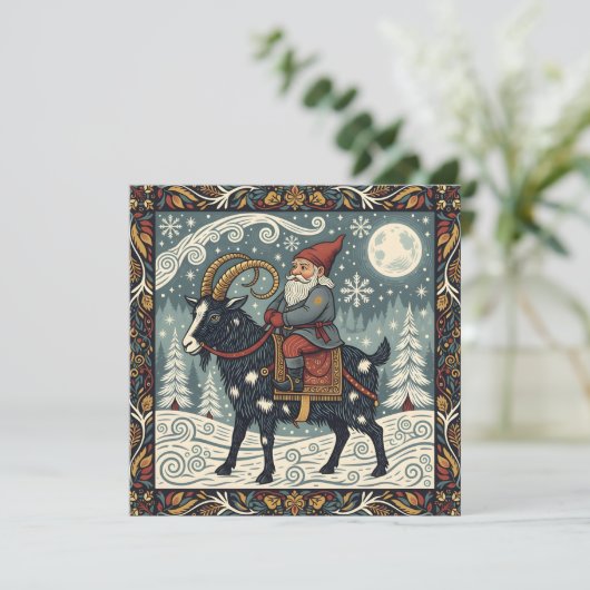 Carte Scandinavian Folklore Tomte  (Debout devant)