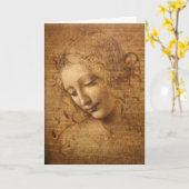 Carte Scapigliata de Léonard de Vinci, Chef d'une femme (Fleur jaune)