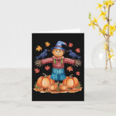 Carte Scarecrow Automne Bonjour Automne Citrouille Thank (Fleur jaune)