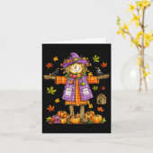 Carte Scarecrow Automne Saison Automne Citrouille Thanks (Fleur jaune)