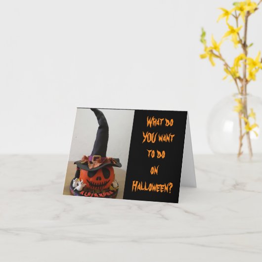 CARTE SCAREY POURTANT CUIRE ET FUNNY GHOST POUR VOUS (Fleur jaune)