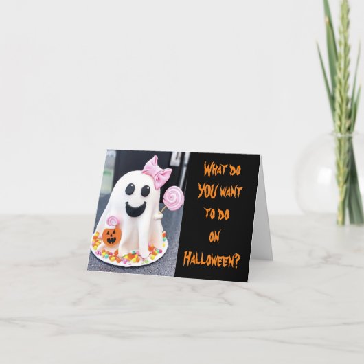 CARTE SCAREY POURTANT CUIRE ET FUNNY GHOST POUR VOUS (Devant)