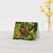 Carte Scarlet Tanager (Fleur jaune)