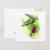 Carte Scarlet Tanager Couple Art (Devant / Derrière)