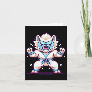 Carte Scary Martial Arts Fighter Karate Boxer Comt Kung