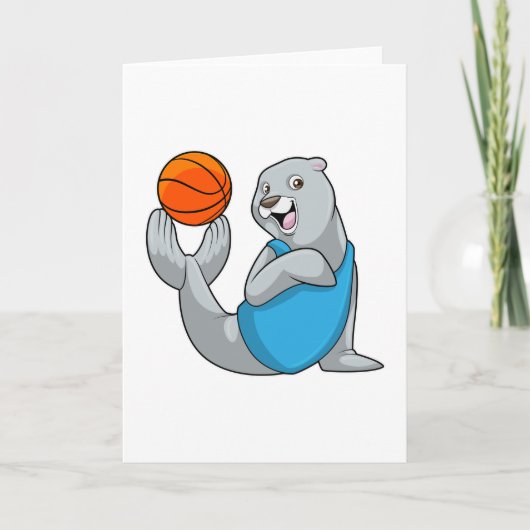 Carte Sceau au sport de basket-ball (Devant)