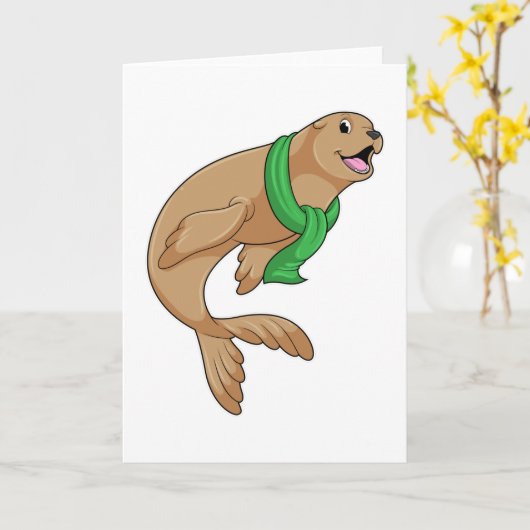 Carte Sceau avec écaille (Fleur jaune)