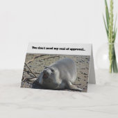 Carte Sceau d'approbation Phoque d'animal marin Phoque d (Devant)