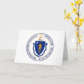 Carte Sceau du Massachusetts (Fleur jaune)