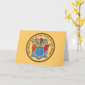 Carte Sceau du New Jersey (Fleur jaune)