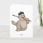 Carte Sceau en peintre avec pinceau (Dos)