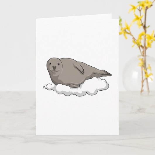 Carte Sceau sur Nuages (Fleur jaune)