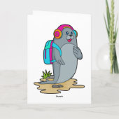 Carte Sceller comme randonneur avec sac à dos (Dos)