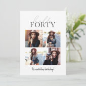 Carte Scénario moderne & géométrique Multiphoto 40e anni (Debout devant)