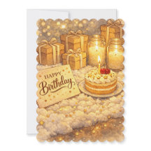 Scène d'anniversaire à la lueur fantaisiste
