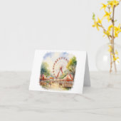 Carte Scène de cirque BLANC (Fleur jaune)