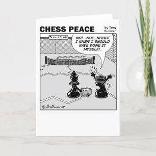 Carte Scène de court de tennis Chess Peace dessin animé