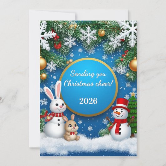 Carte Scène de fêtes de Noël (Devant)