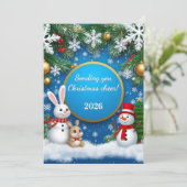 Carte Scène de fêtes de Noël (Debout devant)