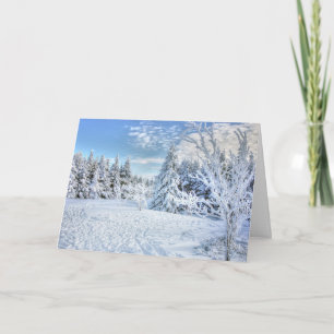 Carte Scène de forêt enneigée en hiver magnifique