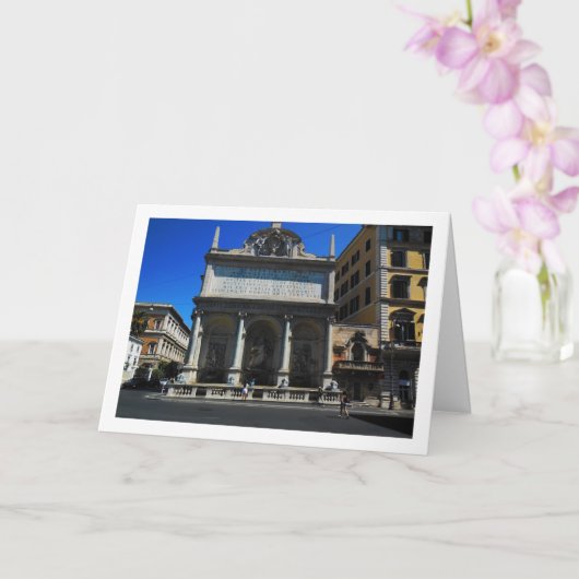 Carte Scène de la fontaine de l'Acqua Felice, Rome, Ital (Orchidée)