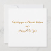 Carte Scène de la Nativité avec Gloire à Dieu texte (Dos)