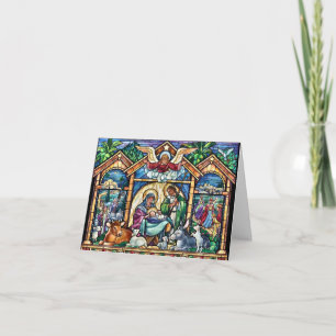 Carte scène de la Nativité de Noël Joyeux Noël