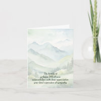 Scène de montagne à l'aquarelle de remerciement de