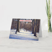 Carte Scène de neige de l'heure d'or Noël (Devant)