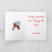 Carte Scène de Noël à l'ancienne Maison victorienne Neig (Intérieur)