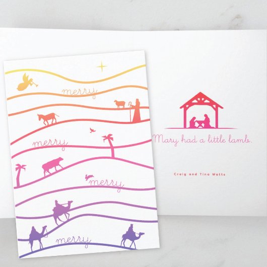 Carte Scène de Noël Chrétienne Noël