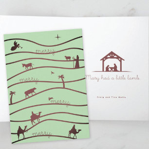Carte Scène de Noël Chrétienne Noël