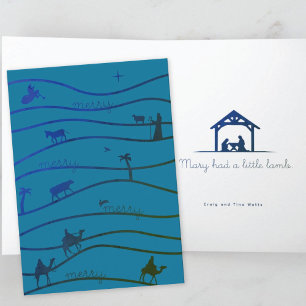 Carte Scène de Noël Chrétienne Noël