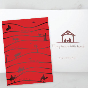 Carte Scène de Noël Chrétienne Noël