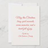 Carte Scène de Noël enneigée (Dos)