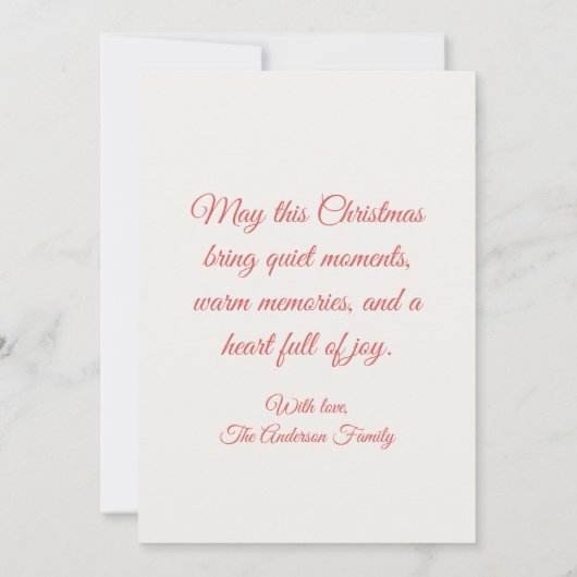 Carte Scène de Noël enneigée (Dos)