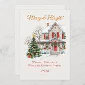 Carte Scène de Noël enneigée (Devant / Derrière)