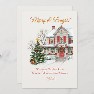 Carte Scène de Noël enneigée