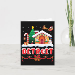 Carte Scène De Noël Festive À Détroit Wonderla Hiver