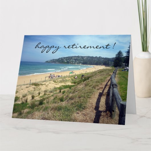Carte scène de plage retraite grande (Devant)