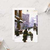 Carte Scène de rue en hiver, Copenhague (Devant/Arrière en situation)